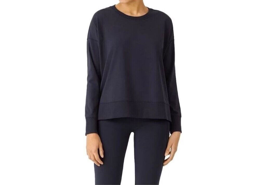 Vince $248 Womens Navy Blue Crew Neck Sweatshirt sz Large NEW